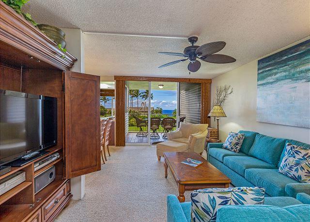 Princeville condo rental: Cliffs - 1BR Condo - Partial Ocean View #4205