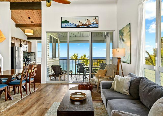 Princeville condo rental: Cliffs - 1BR Plus Loft Ocean View Condo #6301