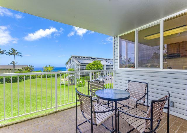 Princeville condo rental: Cliffs - 1BR Partial Ocean View Condo #4202