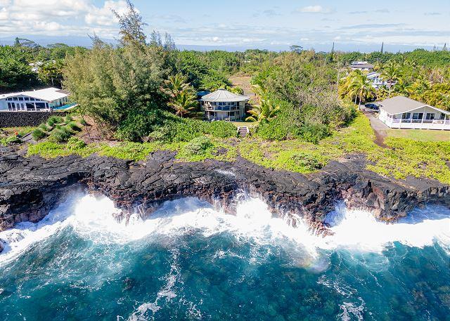 Keaau vacation rental: Kahikole - 2BR Home Oceanfront