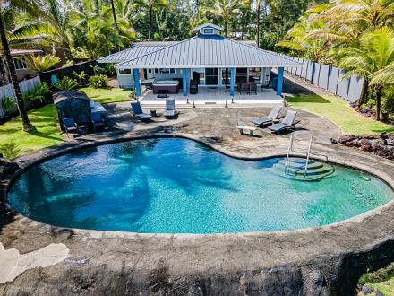 Hilo Shangrila - 2BR Home Oceanfront with Private Pool