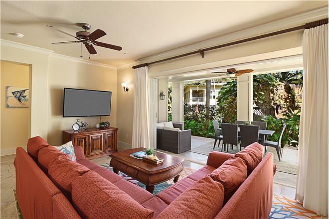 Koloa condo rental: Villas at Poipu Kai - 3BR Condo Garden View #B111