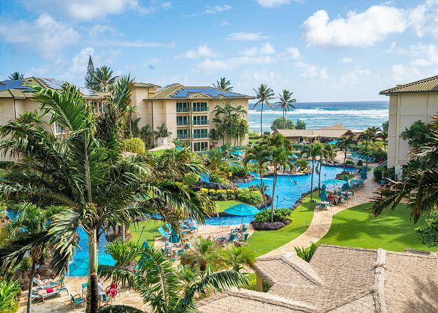 Waipouli condo rental: Waipouli Beach Resort - 1BR Condo Penthouse Partial Ocean View #E406